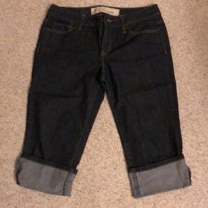 Dark wash Loft cropped jeans